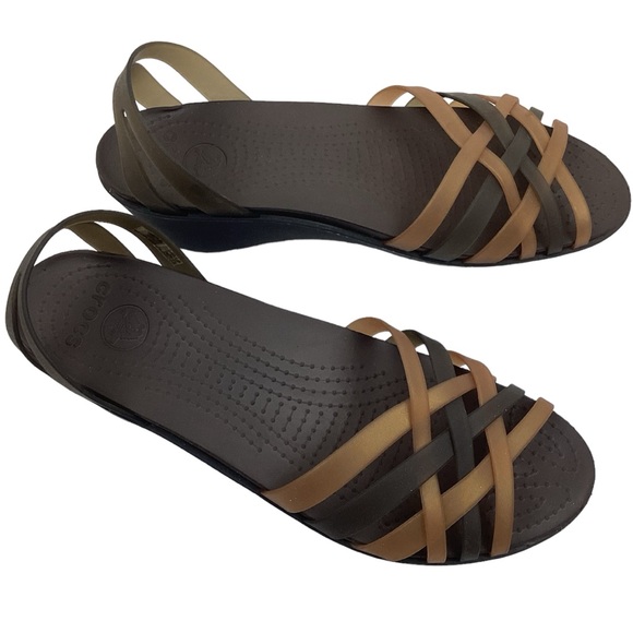 CROCS Isabelle Huarche Strappy Wedge Sandals - Picture 4 of 11